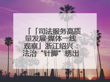 「司法服务高质量发展·媒体一线观察」浙江绍兴：法治“针脚”绣出纺织新天地