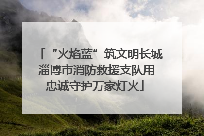 “火焰蓝”筑文明长城 淄博市消防救援支队用忠诚守护万家灯火
