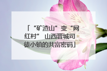 “矿渣山”变“网红村” 山西晋城司徒小镇的共富密码