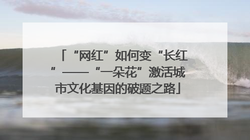 “网红”如何变“长红”——“一朵花”激活城市文化基因的破题之路