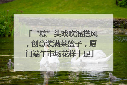 “粽”头戏吹混搭风，创意装满菜篮子，厦门端午市场花样十足