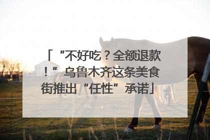 “不好吃？全额退款！”乌鲁木齐这条美食街推出“任性”承诺