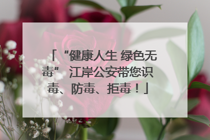 “健康人生 绿色无毒” 江岸公安带您识毒、防毒、拒毒！