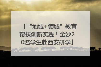“地域+领域”教育帮扶创新实践！金沙20名学生赴西安研学