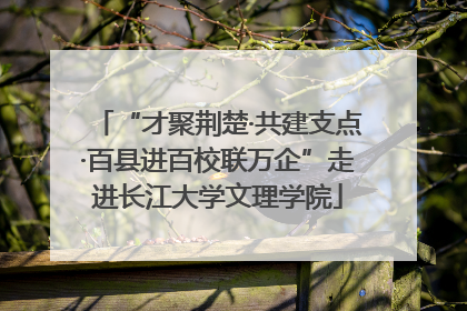 “才聚荆楚·共建支点·百县进百校联万企”走进长江大学文理学院