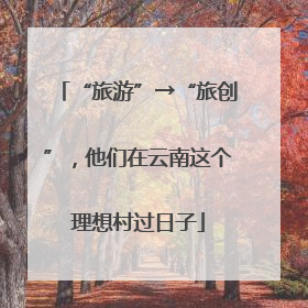 “旅游”→“旅创”，他们在云南这个理想村过日子