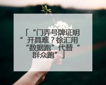 “门弄号牌证明”开具难？徐汇用“数据跑”代替“群众跑”