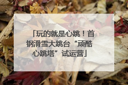 玩的就是心跳！首钢滑雪大跳台“顽酷心跳塔”试运营