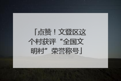 点赞！文登区这个村获评“全国文明村”荣誉称号