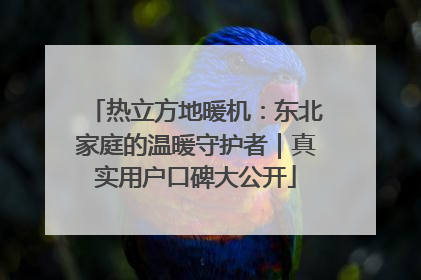 热立方地暖机：东北家庭的温暖守护者｜真实用户口碑大公开