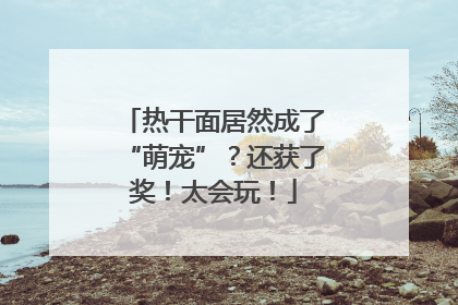 热干面居然成了“萌宠”？还获了奖！太会玩！