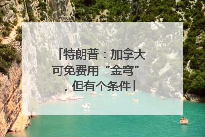 特朗普：加拿大可免费用“金穹”，但有个条件