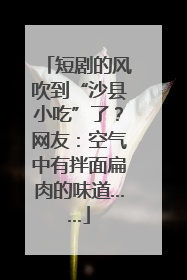 短剧的风吹到“沙县小吃”了？网友：空气中有拌面扁肉的味道……