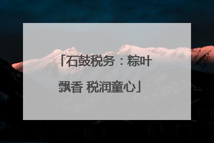 石鼓税务：粽叶飘香 税润童心