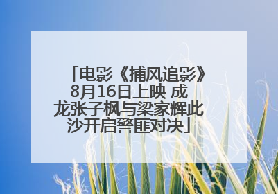 电影《捕风追影》8月16日上映 成龙张子枫与梁家辉此沙开启警匪对决