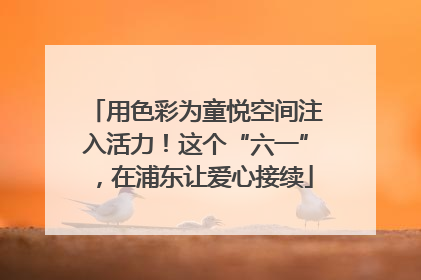 用色彩为童悦空间注入活力！这个“六一”，在浦东让爱心接续