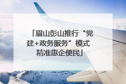 眉山彭山推行“党建+政务服务”模式 精准惠企便民