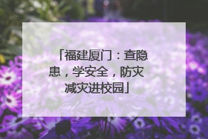 福建厦门：查隐患，学安全，防灾减灾进校园