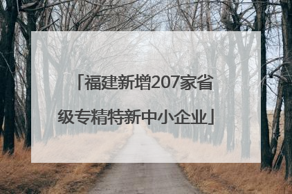福建新增207家省级专精特新中小企业