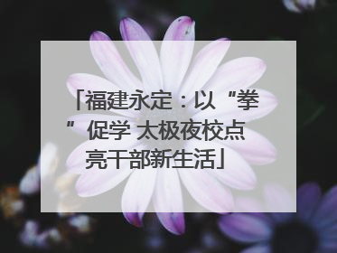 福建永定：以“拳”促学 太极夜校点亮干部新生活