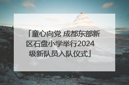 童心向党 成都东部新区石盘小学举行2024级新队员入队仪式