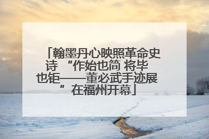 翰墨丹心映照革命史诗 “作始也简 将毕也钜——董必武手迹展”在福州开幕