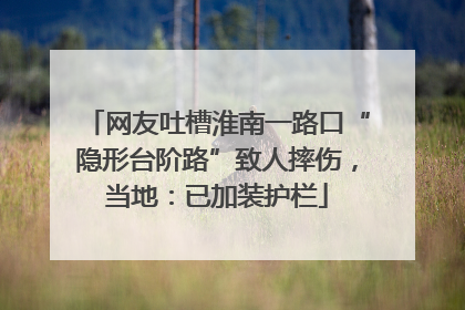 网友吐槽淮南一路口“隐形台阶路”致人摔伤，当地：已加装护栏