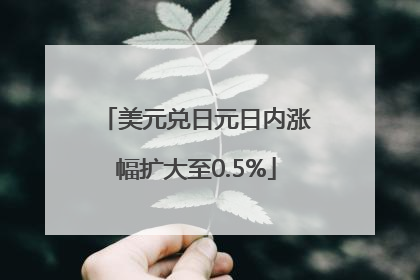 美元兑日元日内涨幅扩大至0.5%