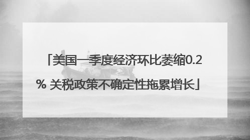 美国一季度经济环比萎缩0.2% 关税政策不确定性拖累增长
