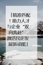 精准匹配！助力人才与企业“双向奔赴” 激活民企发展新动能