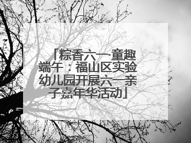 粽香六一·童趣端午：福山区实验幼儿园开展六一亲子嘉年华活动