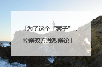 为了这个“案子”，控辩双方激烈辩论
