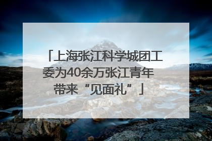 上海张江科学城团工委为40余万张江青年带来“见面礼”