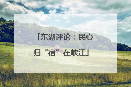 东湖评论：民心归“宿”在峡江
