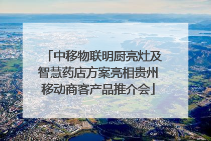 中移物联明厨亮灶及智慧药店方案亮相贵州移动商客产品推介会