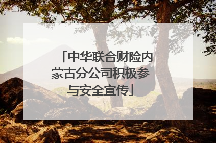 中华联合财险内蒙古分公司积极参与安全宣传