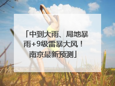 中到大雨、局地暴雨+9级雷暴大风！南京最新预测