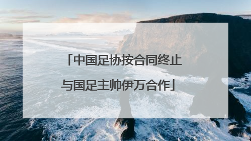 中国足协按合同终止与国足主帅伊万合作