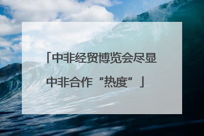 中非经贸博览会尽显中非合作“热度”