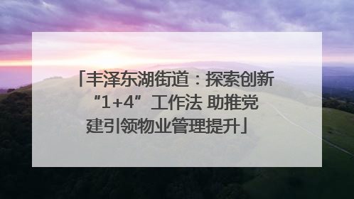 丰泽东湖街道：探索创新“1+4”工作法 助推党建引领物业管理提升