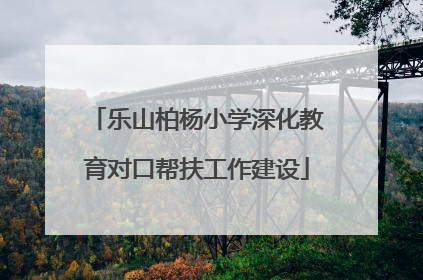 乐山柏杨小学深化教育对口帮扶工作建设