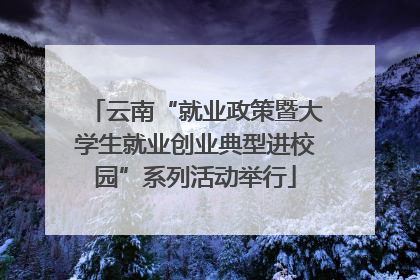 云南“就业政策暨大学生就业创业典型进校园”系列活动举行