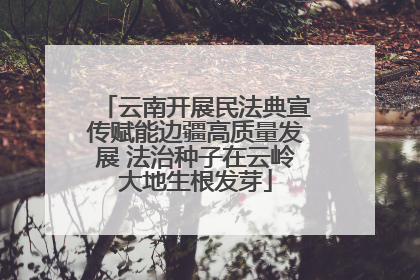云南开展民法典宣传赋能边疆高质量发展 法治种子在云岭大地生根发芽