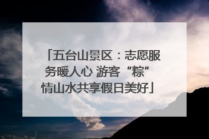 五台山景区：志愿服务暖人心 游客“粽”情山水共享假日美好