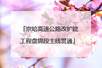 京哈高速公路改扩建工程盘锦段主线贯通