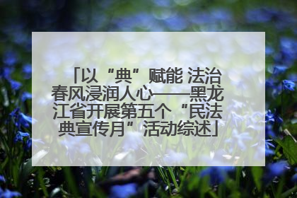 以“典”赋能 法治春风浸润人心——黑龙江省开展第五个“民法典宣传月”活动综述