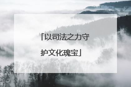 以司法之力守护文化瑰宝