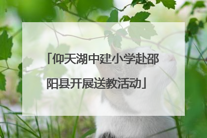 仰天湖中建小学赴邵阳县开展送教活动