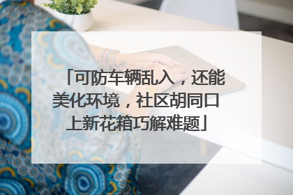 可防车辆乱入，还能美化环境，社区胡同口上新花箱巧解难题
