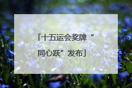 十五运会奖牌“同心跃”发布